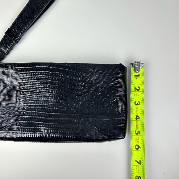 BIG BUDDHA Santa Barbara Black Patent Leather Clutch Wristlet Bag - Picture 10 of 10